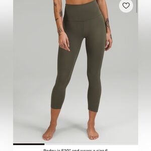 NWT!! Lululemon Align Crop 23” Leggings-Army Green